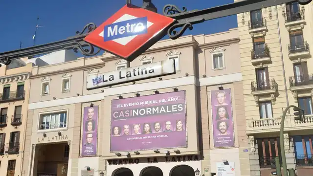 Fachada del Teatro de La Latina, en el centro de Madrid