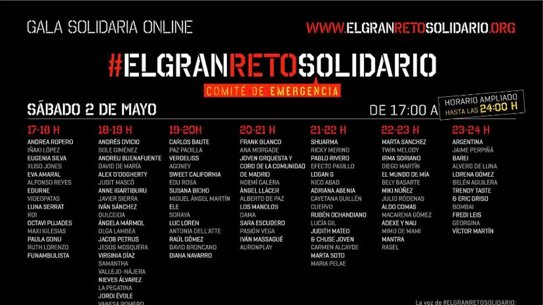 Cartel del evento El Gran Reto Solidario
