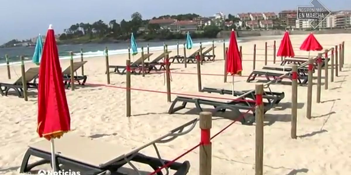 La playa de Sanxenxo se dividirá en 780 cuadrículas en verano para eviotar contagios por coronavirus