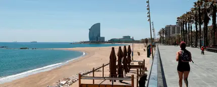 Imagen de recurso de la playa de Barcelona Imagen de recurso de la playa de Barcelona