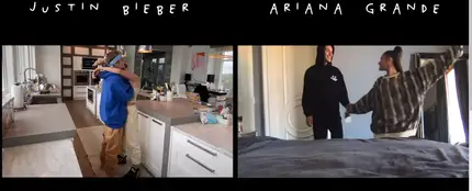 Justin Bieber y Ariana Grande en el vídeo 'Stuck with U' Justin Bieber y Ariana Grande en el vídeo 'Stuck with U'