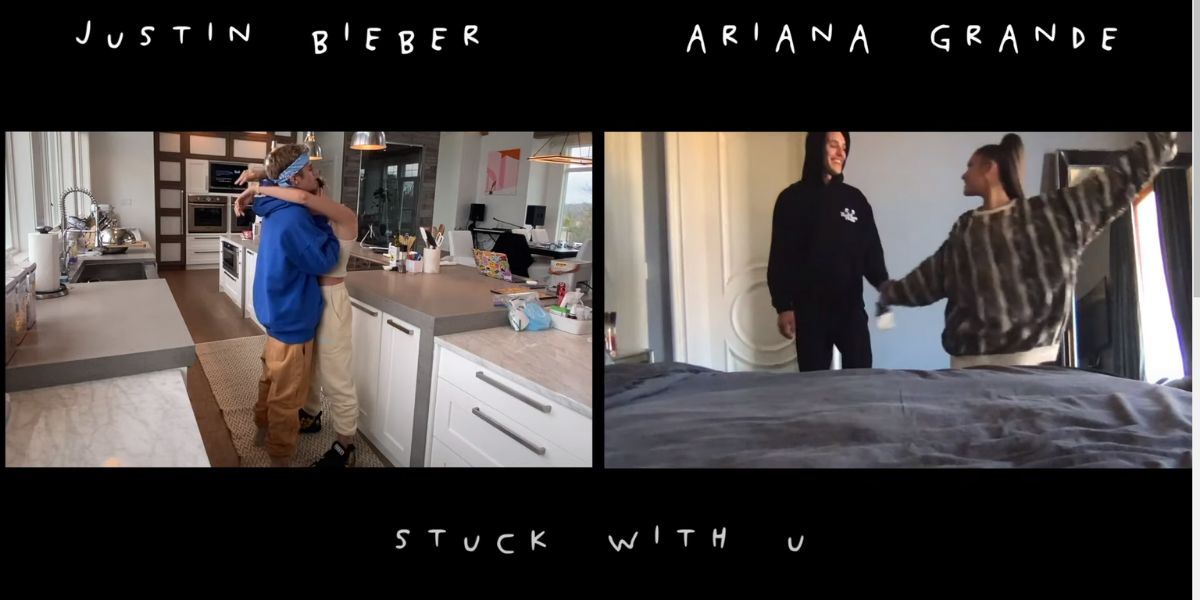 Justin Bieber y Ariana Grande en el vídeo 'Stuck with U'