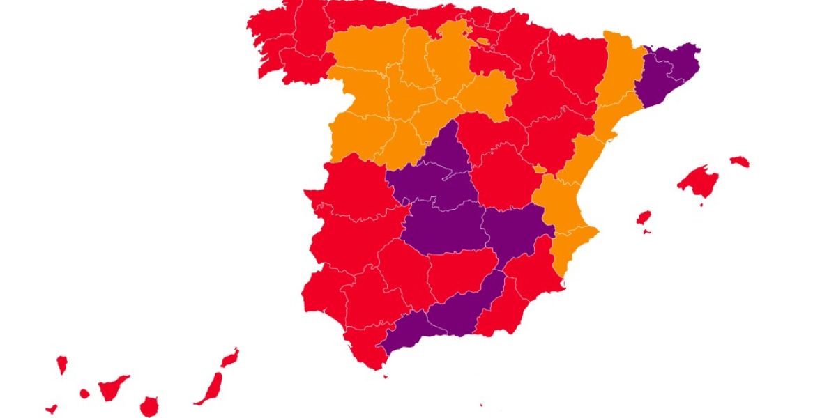 El mapa de la desescalada por fases