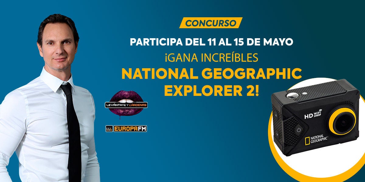 Consigue una fantástica cámara deportiva National Geographic Explorer 2 con Levántate y Cárdenas
