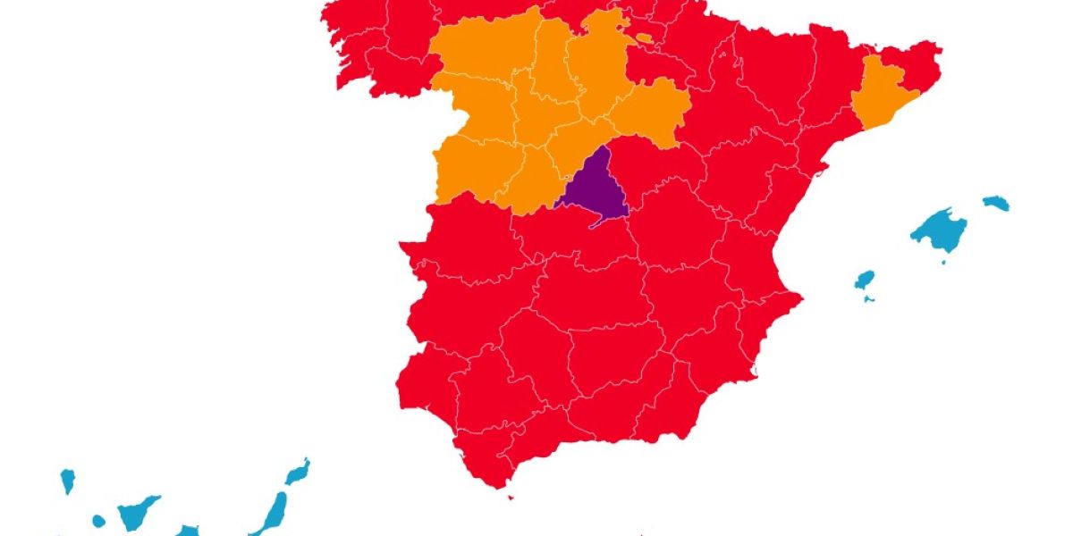 Mapa de la desescalada por fases en España