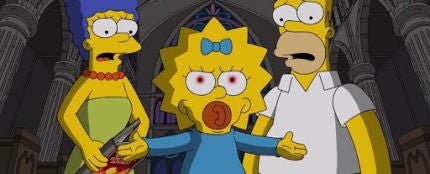 Maggie, Marge y Homer en &#39;Los Simpson&#39;