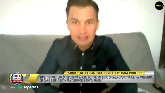 La pillada en directo al ministro de deportes de Rumanía, se le cae cámara y está en calzoncillos