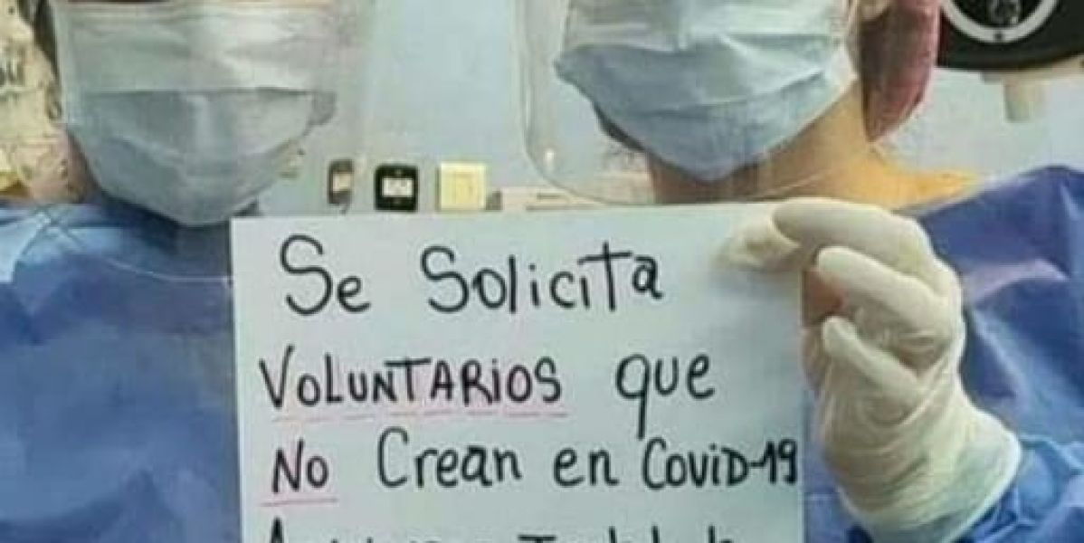 El cartel para los que no creen en el coronavirus que se ha vuelto viral