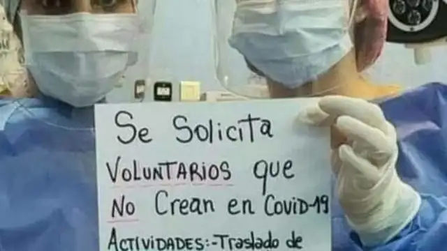 El cartel para los que no creen en el coronavirus que se ha vuelto viral