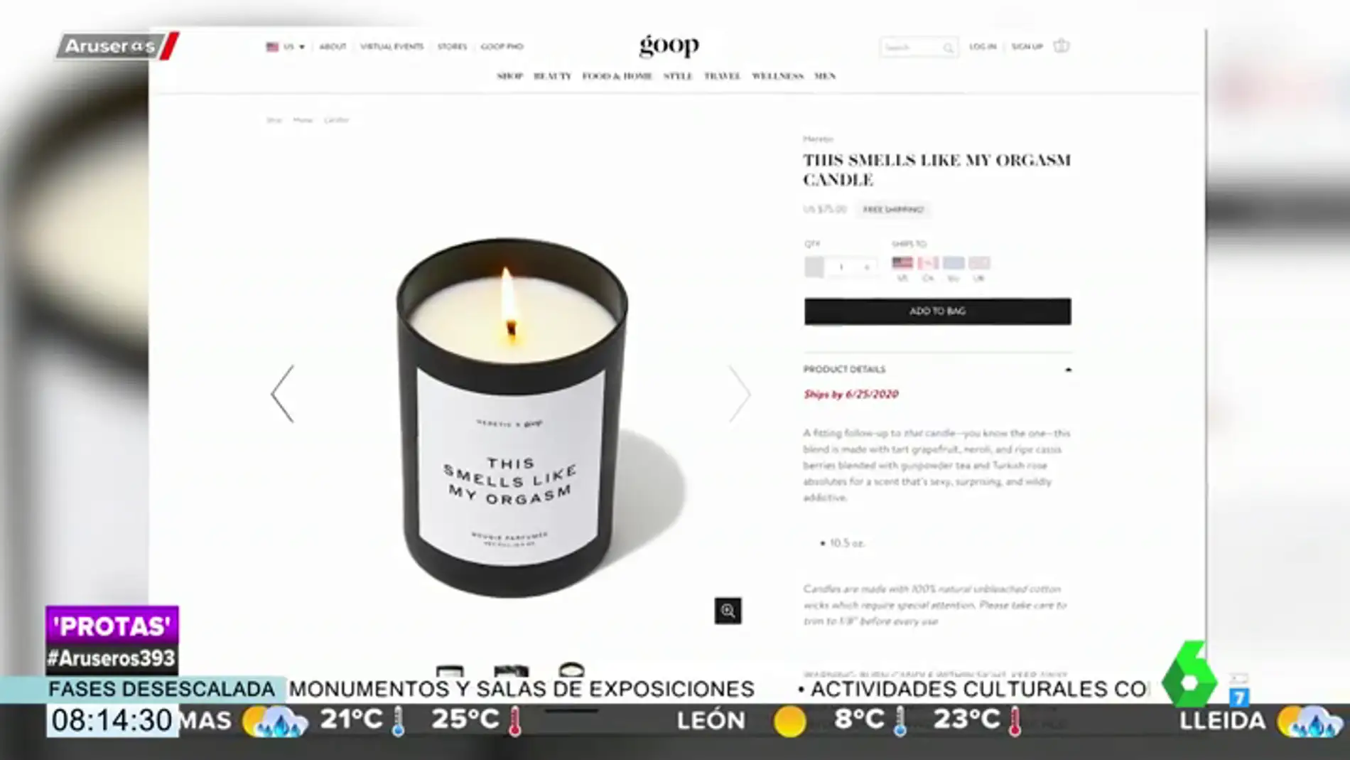 La última excentricidad de Gwyneth Paltrow: lanza la vela que huele a sus orgasmos 