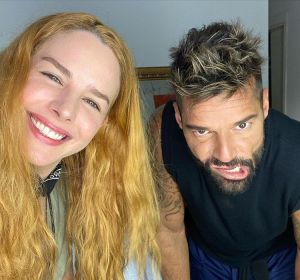 La modelo Eglantina Zingg con Ricky Martin La modelo Eglantina Zingg con Ricky Martin
