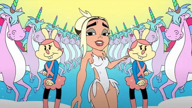 Dua Lipa en el vídeo de 'Hallucinate'