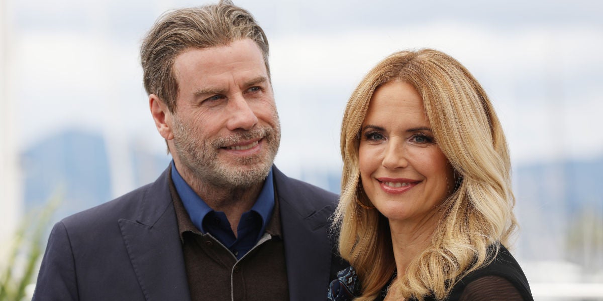 John Travolta con su mujer Kelly Preston