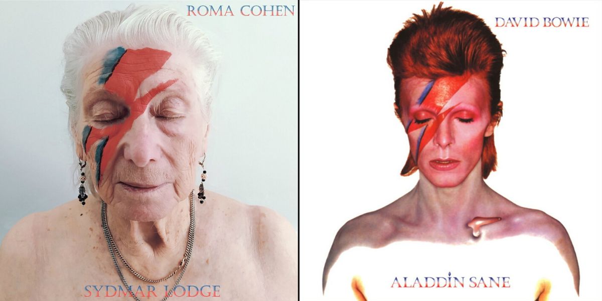 Recrean la portada de David Bowie para 'Aladdin Sane'