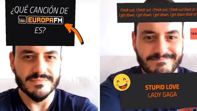 Juanma Romero, presentador de ¿Me Pones?, probando el filtro