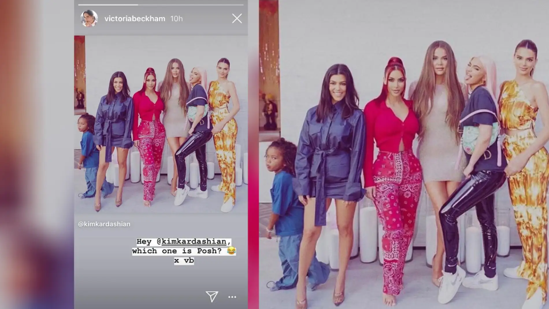 Victoria Beckham comparte una foto de las Kardashian title=