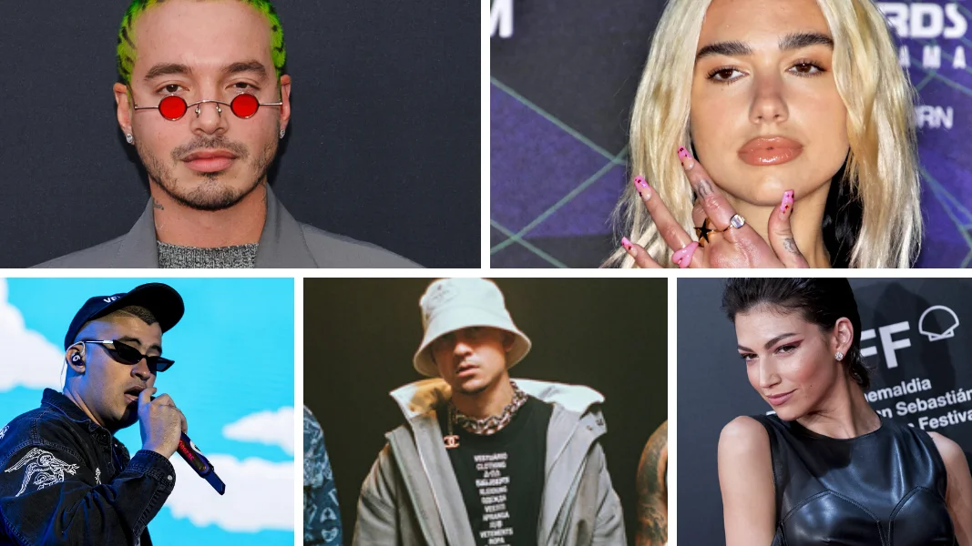 J Balvin, Dua Lipa, Bad Bunny y Tainy unen fuerzas en su nuevo tema 'Un D&iacute;a (One Day)', con &Uacute;rsula Corber&oacute;