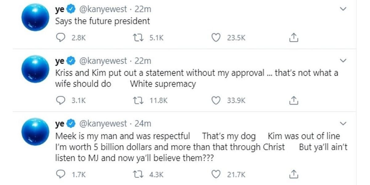 Los tuits de Kanye West