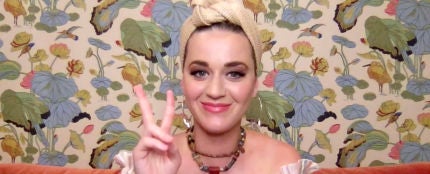 Katy Perry durante un evento virtual