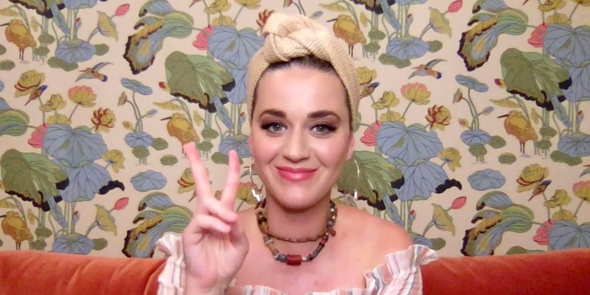 Katy Perry durante un evento virtual