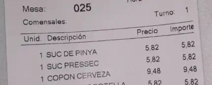 La cuenta de un bar de Barcelona que se vuelve viral un año después La cuenta de un bar de Barcelona que se vuelve viral un año después