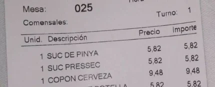 La cuenta de un bar de Barcelona que se vuelve viral un año después La cuenta de un bar de Barcelona que se vuelve viral un año después