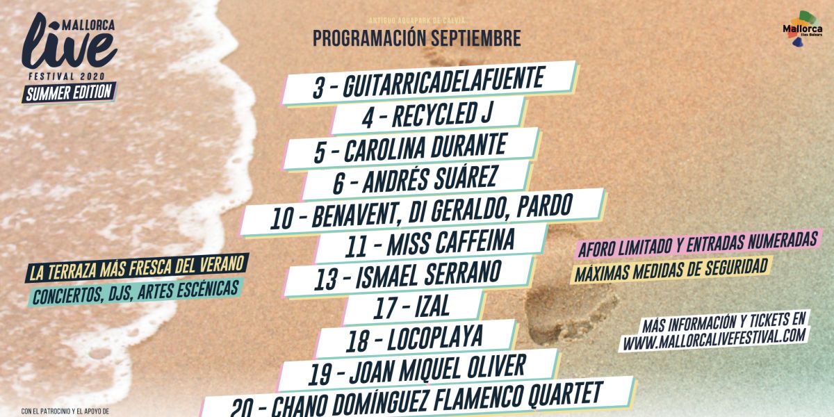 Cartel del mes de septiembre del Mallorca Live Fest Summer Edition