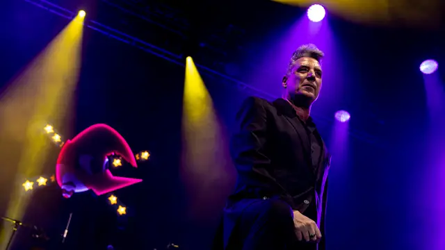 Loquillo durante un concierto en Madrid
