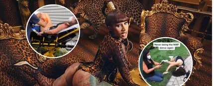 Lesiones por hacer el baile viral de 'WAP' en TikTok Lesiones por hacer el baile viral de 'WAP' en TikTok