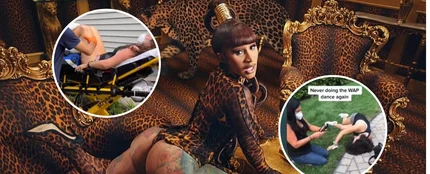 Lesiones por hacer el baile viral de 'WAP' en TikTok Lesiones por hacer el baile viral de 'WAP' en TikTok