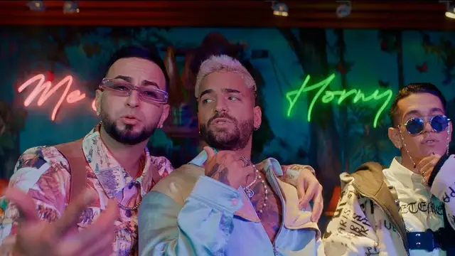 Maluma, Justin Quiles y Lenny Tavárez en el vídeo de 'Parce'
