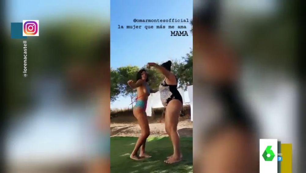Lorena Castell arrasa en Instagram con un baile en bikini junto a su madre al ritmo de Omar Montes