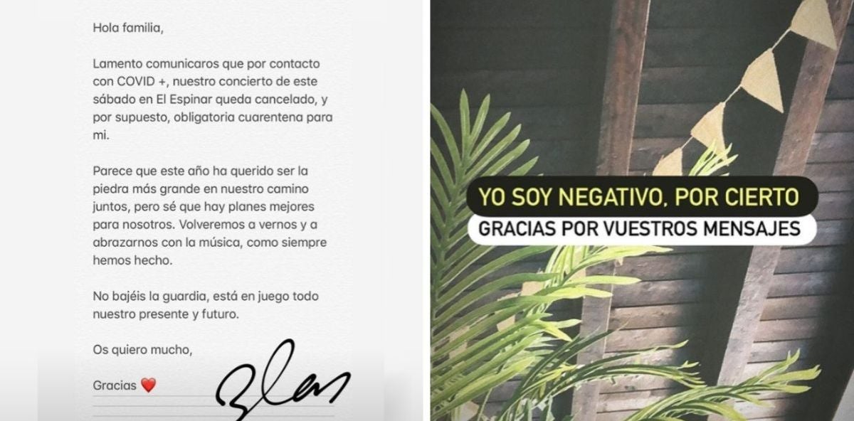 El comunicado de Blas Cantó en sus redes sociales