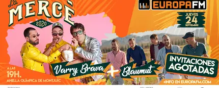 Vive La Mercè 2020 en el escenario Europa FM con Varry Brava y Blaumut Vive La Mercè 2020 en el escenario Europa FM con Varry Brava y Blaumut