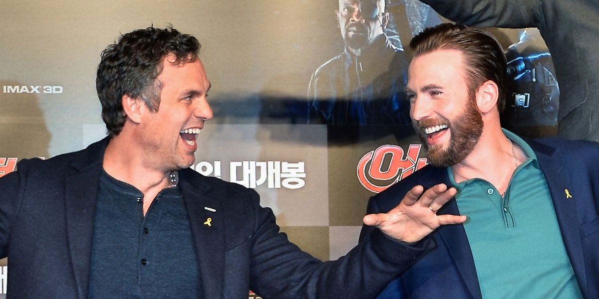 Mark Ruffalo Chris Evans, Hulk y Capitán América en 'Los Vengadores'