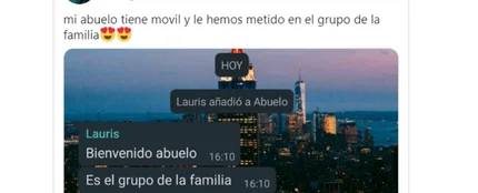 La reacción de un abuelo cuando le meten en el grupo familiar de WhatsApp La reacción de un abuelo cuando le meten en el grupo familiar de WhatsApp