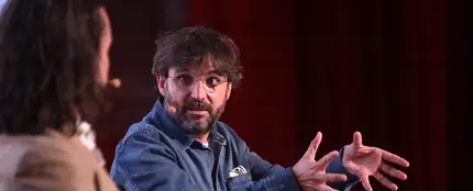 Santi Alverú y Jordi Évole en la rueda de 'Eso que tú me das' Santi Alverú y Jordi Évole en la rueda de 'Eso que tú me das'