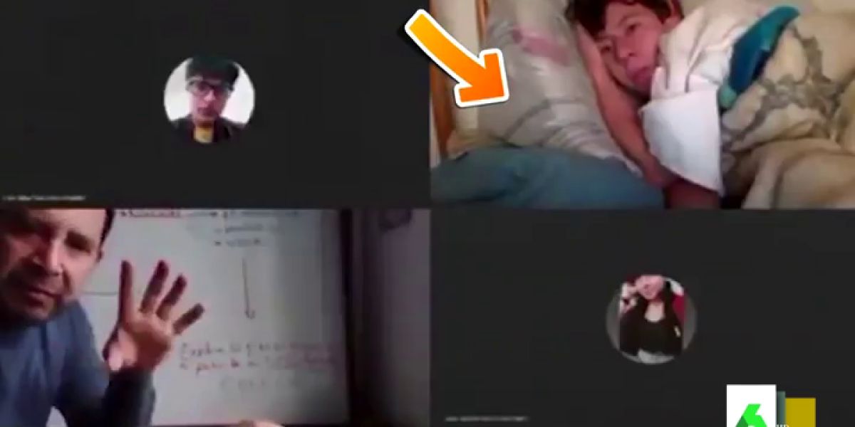 La divertida 'pillada' de un profesor a un alumno que veía su clase desde la cama: "Sebastián... pensaba que esto solo pasaba en TikTok"