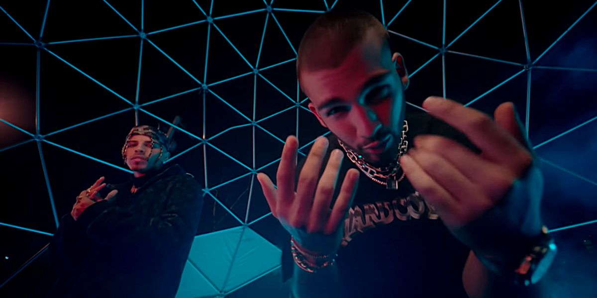 Rauw Alejandro y Manuel Turizo en el vídeo de 'La Nota'