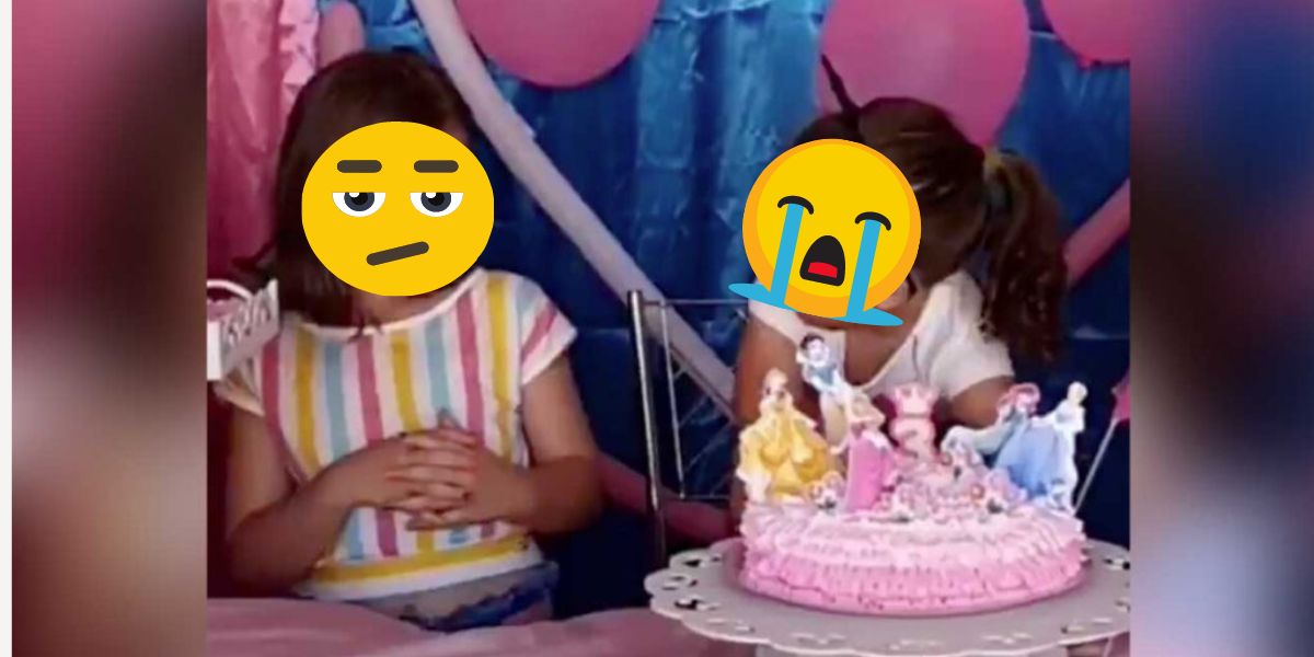 El vídeo viral de dos niñas soplando las velas de un pastel de cumpleaños