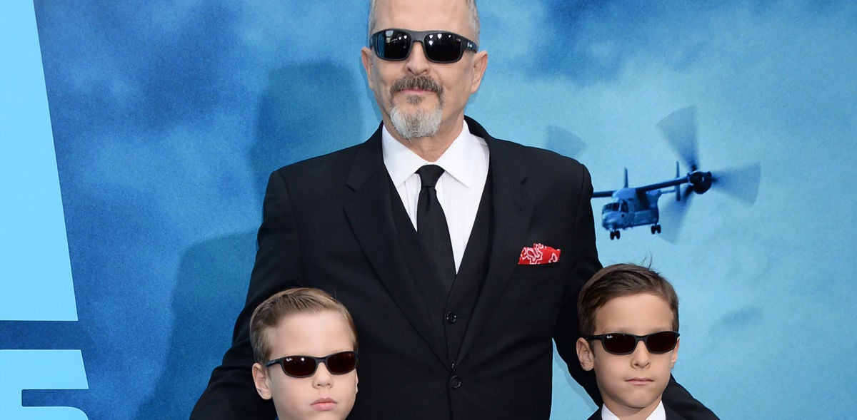 Miguel Bosé con sus hijos Diego y Tadeo