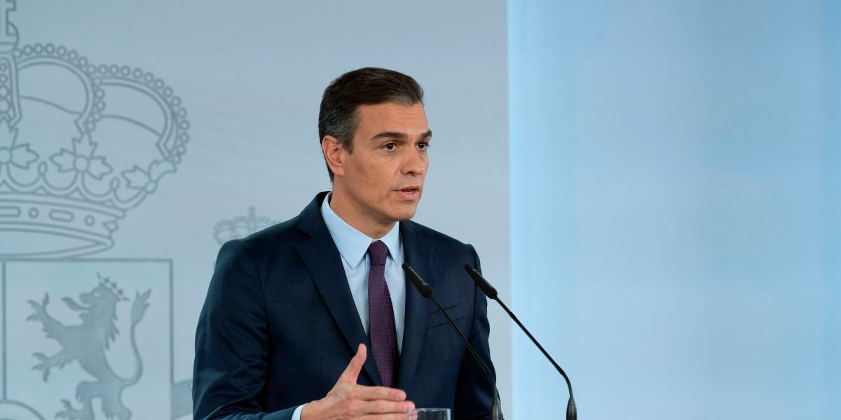 El presidente del Gobierno, Pedro Sánchez
