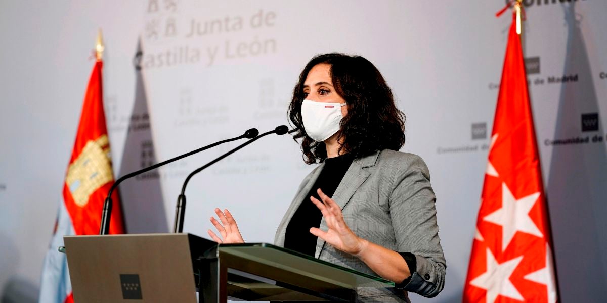 La presidenta de la Comunidad de Madrid, Isabel Díaz Ayuso