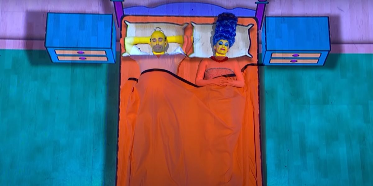 Max George y Dianne Buswell imitan a Los Simpson