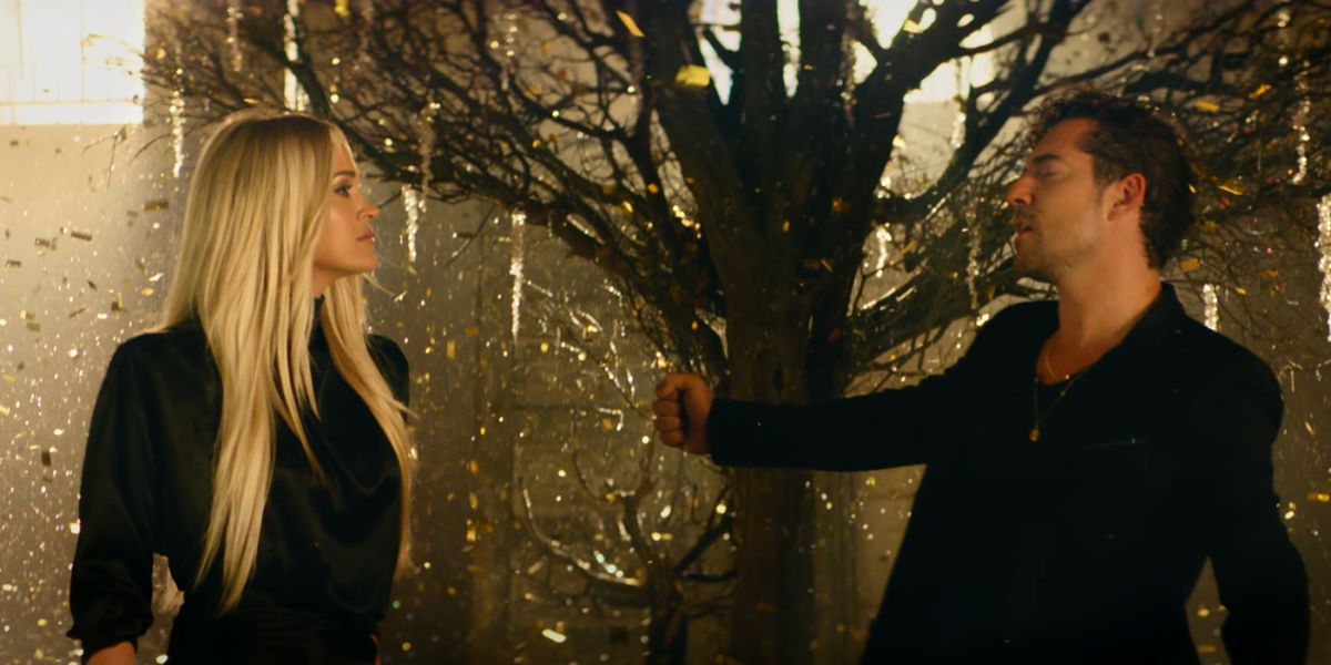 David Bisbal y Carrie Underwood en el vídeo de 'Tears Of Gold'