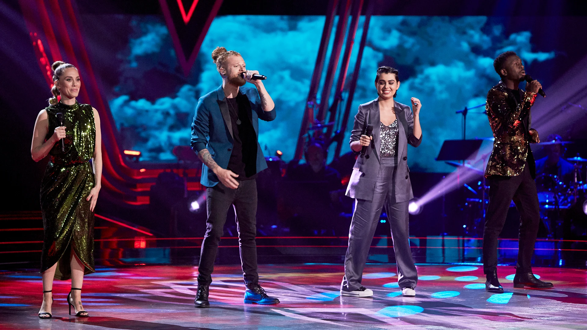 Curricé, Paula Espinosa, Kelly y Johanna Polvillo cantan ‘Viva la vida’ en La Final de ‘La Voz’
