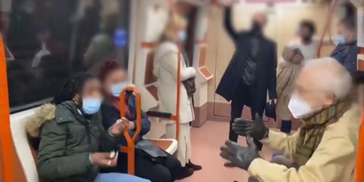 "¡Tápese la nariz, coño!": bronca en el Metro de Madrid por una mascarilla mal puesta