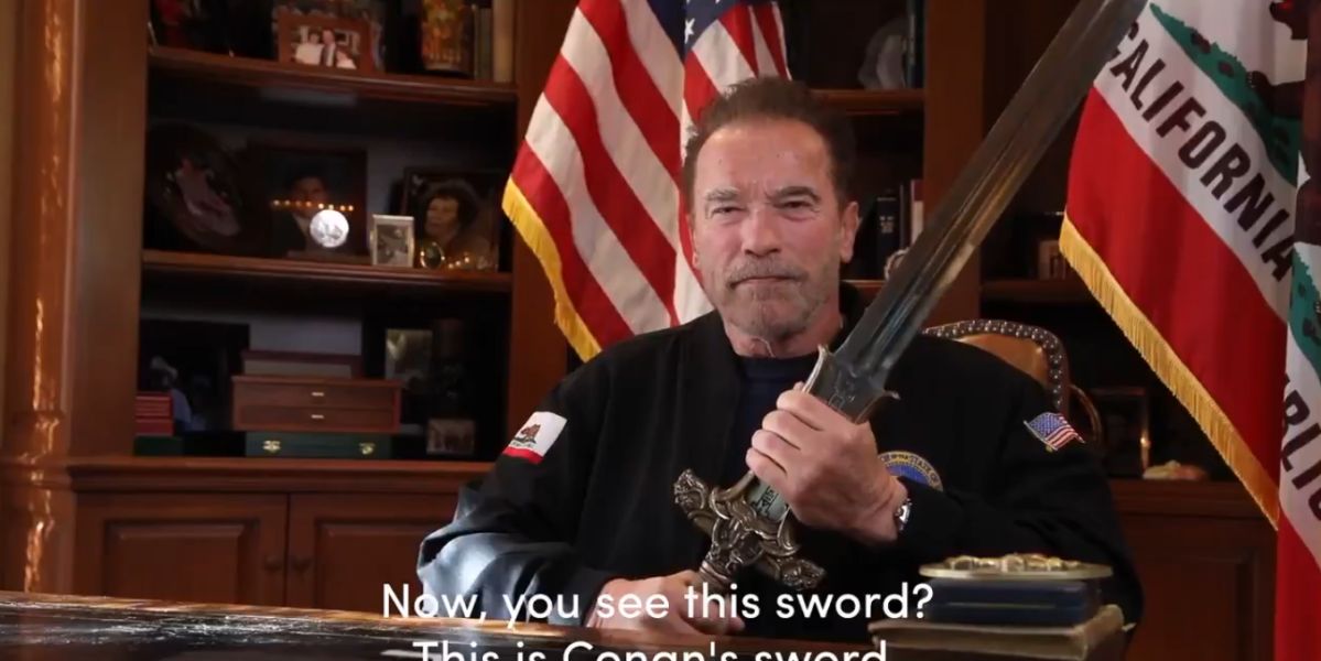 Schwarzenegger empuña la espada de Conan