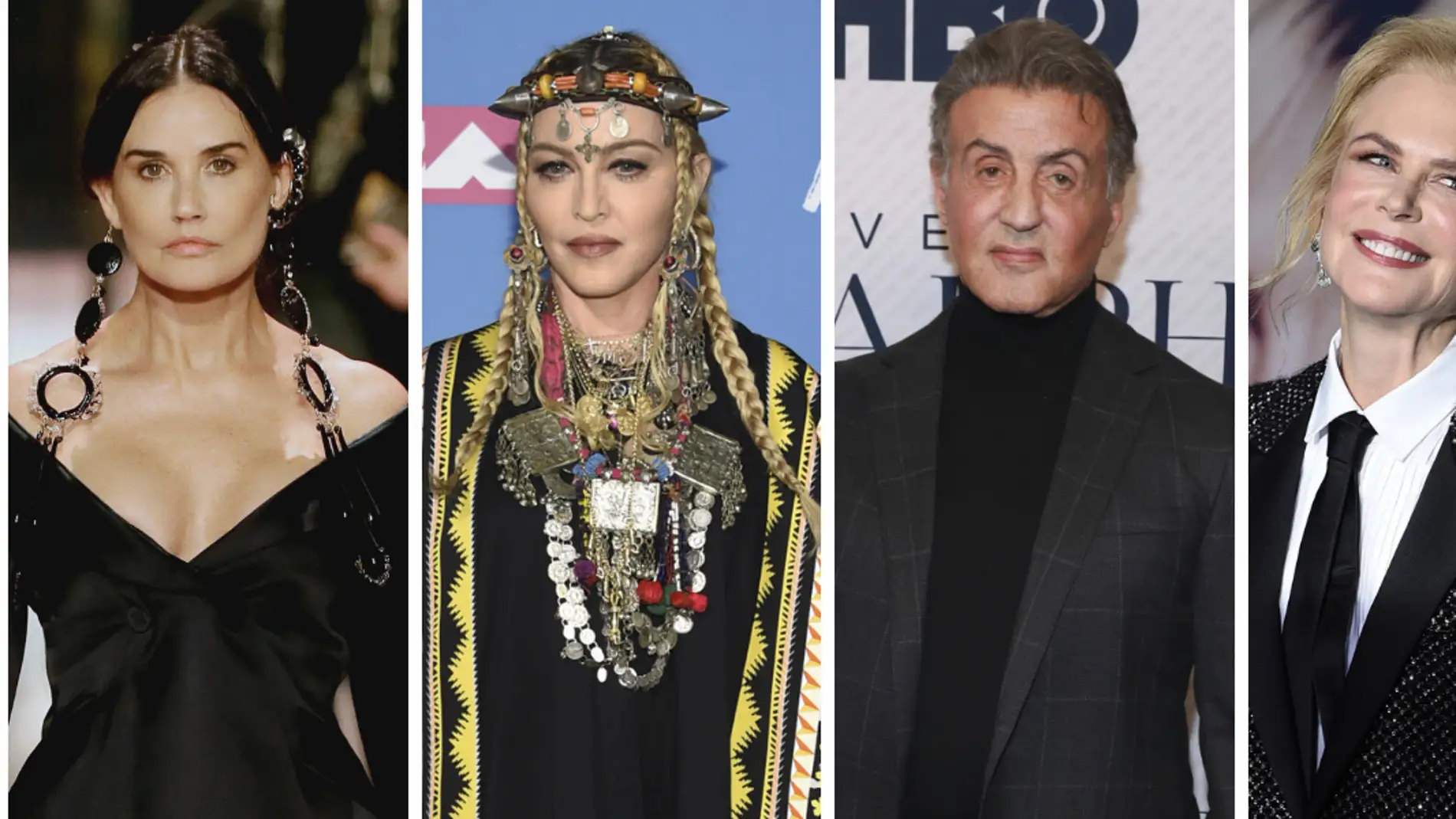 Demi Moore, Madonna, Stallone y Nicole Kidman