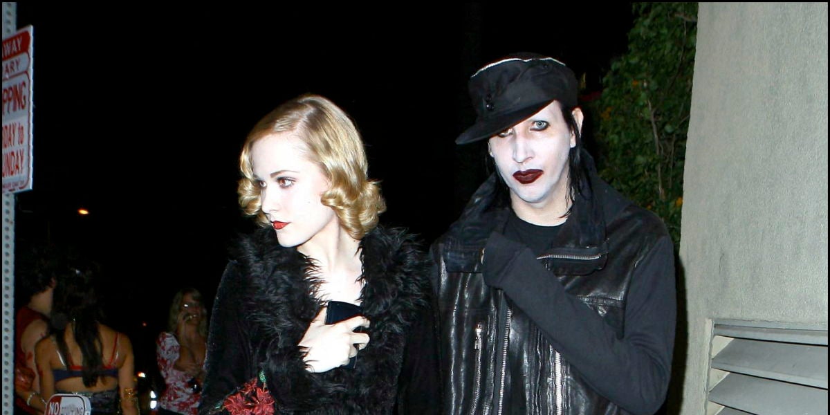 Evan Rachel Wood y Marilyn Manson